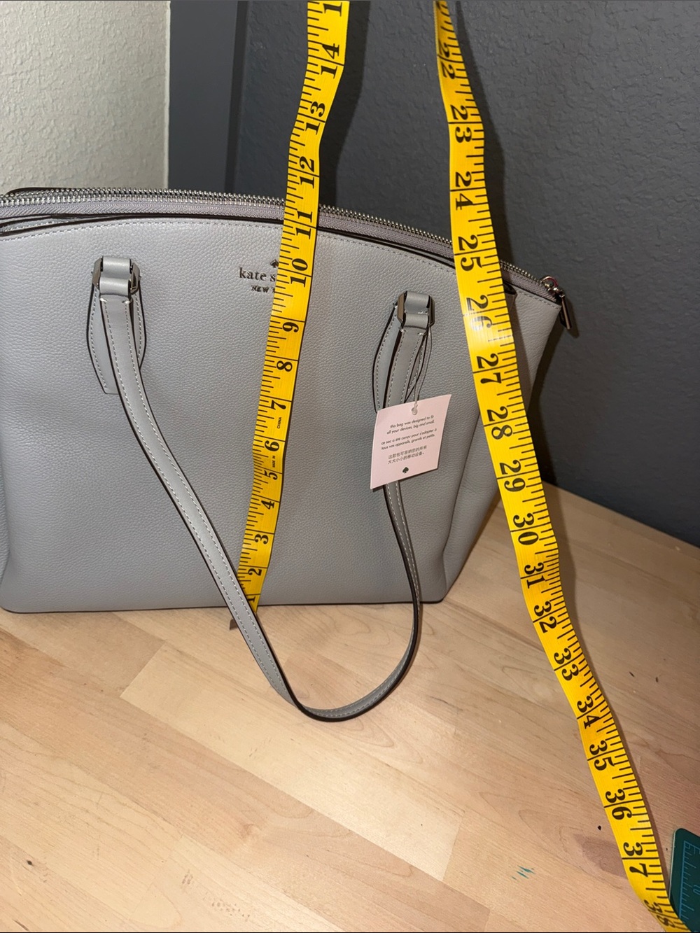 kate spade light gray pebbled leather tote - Picture 12 of 12